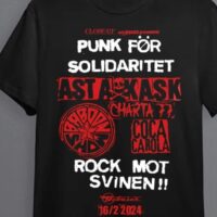 Asta Kask – En Kväll För Solidaritet (Black T-Shirt)(Charta 77,Coca Carola, Baboon Show)
